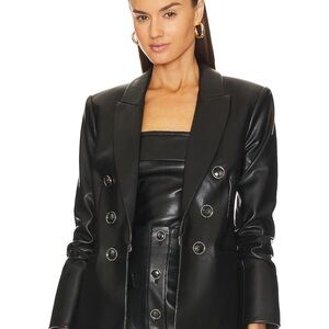 Veronica Beard Vegan Leather Dickie Jacket